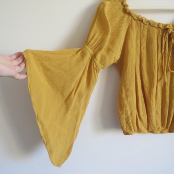 Charlotte Russe Tops - Charlotte Russe Mustard Yellow Off-the-shoulder